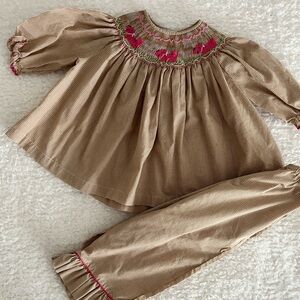 Rosalina collections girls smocked set